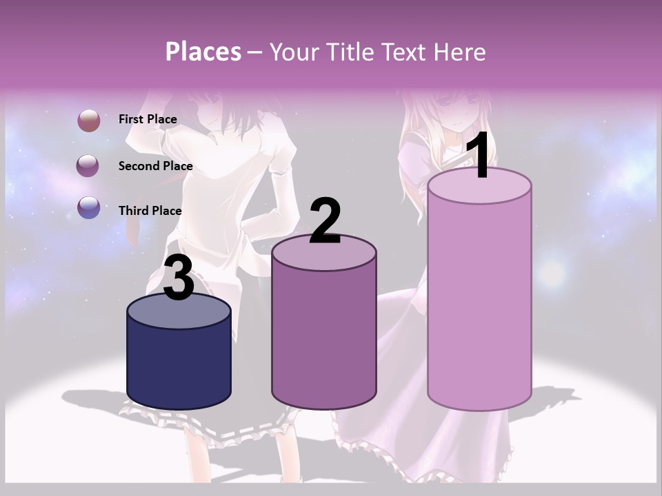 A Couple Of Women Standing Next To Each Other PowerPoint Template