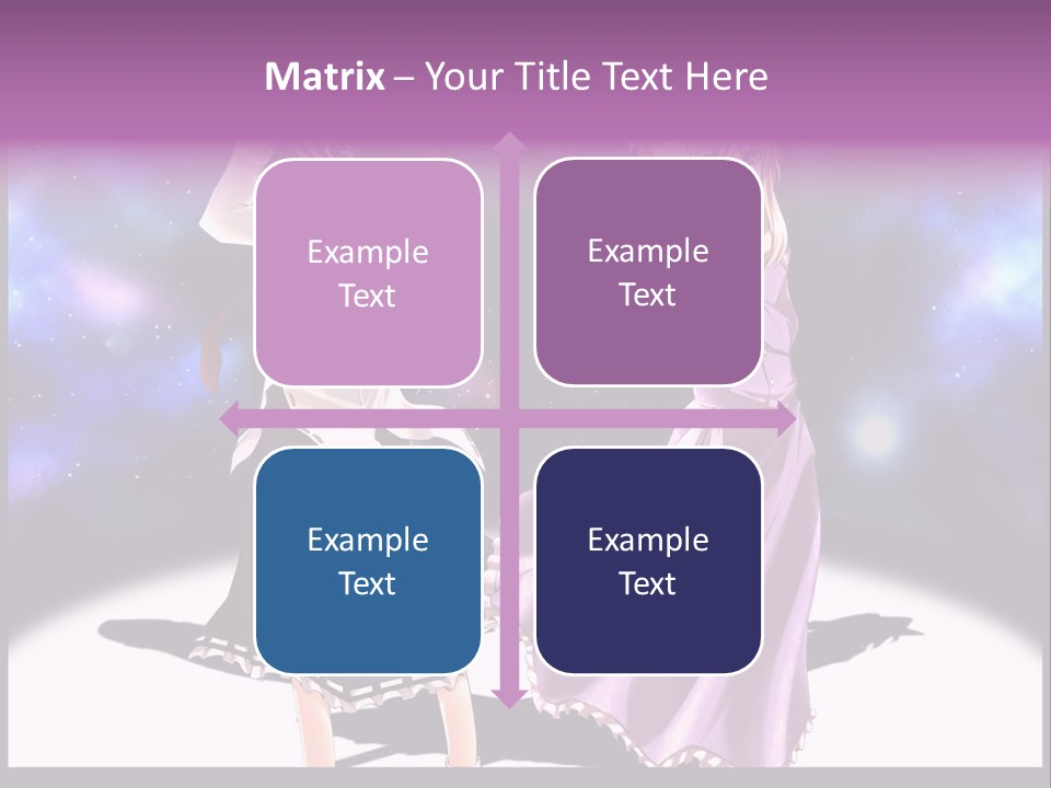 A Couple Of Women Standing Next To Each Other PowerPoint Template