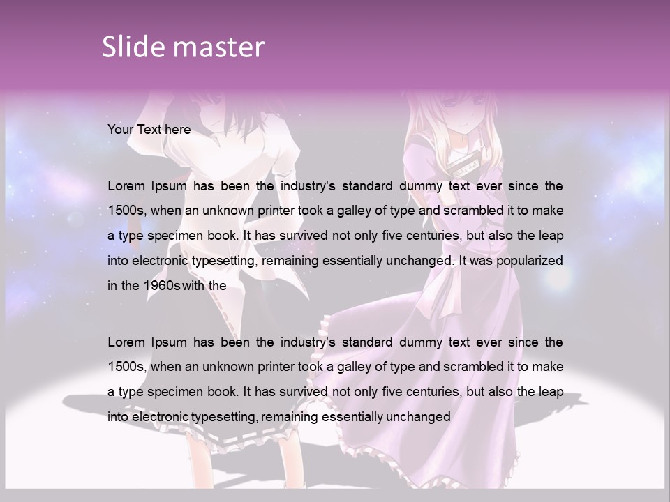 A Couple Of Women Standing Next To Each Other PowerPoint Template