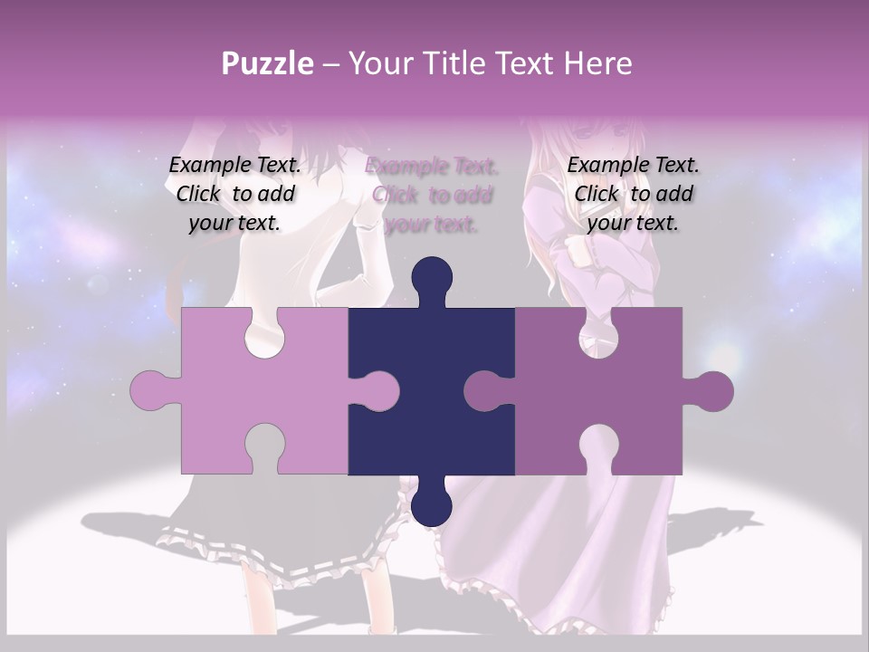 A Couple Of Women Standing Next To Each Other PowerPoint Template