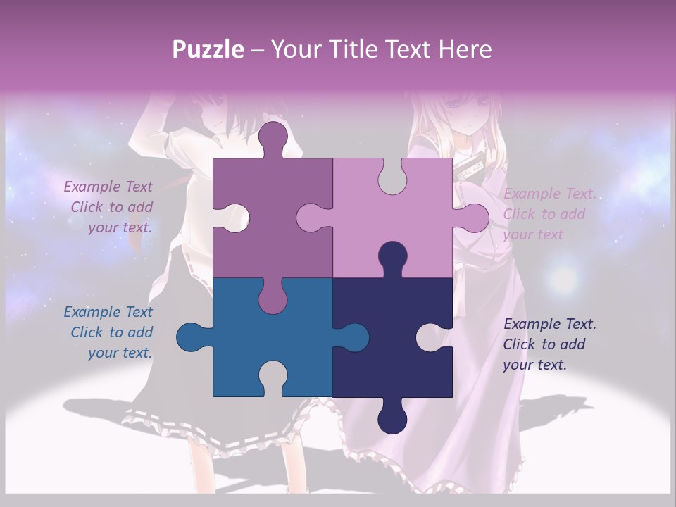 A Couple Of Women Standing Next To Each Other PowerPoint Template