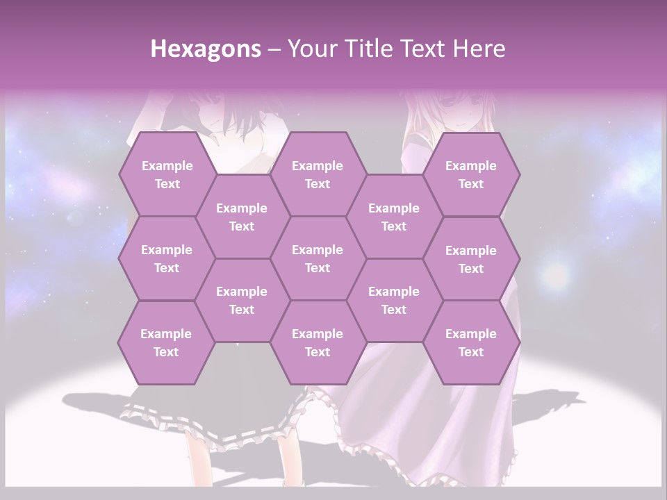 A Couple Of Women Standing Next To Each Other PowerPoint Template