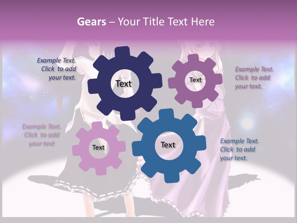 A Couple Of Women Standing Next To Each Other PowerPoint Template