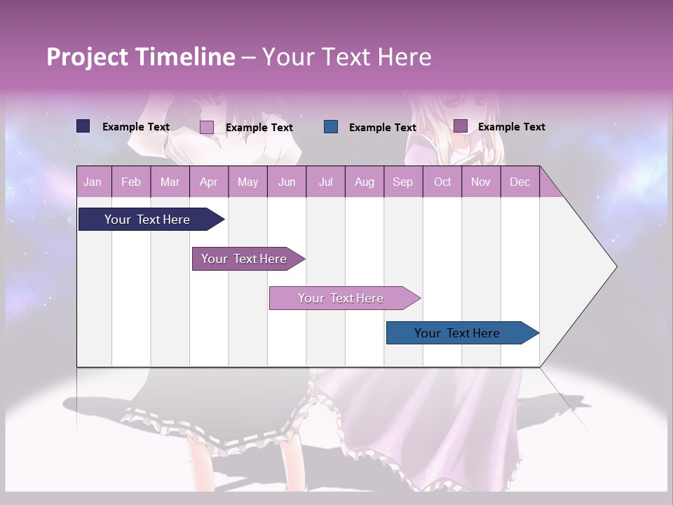 A Couple Of Women Standing Next To Each Other PowerPoint Template