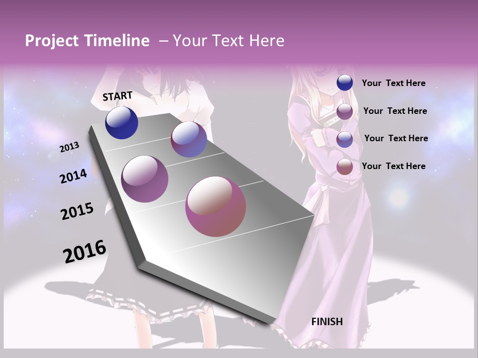 A Couple Of Women Standing Next To Each Other PowerPoint Template