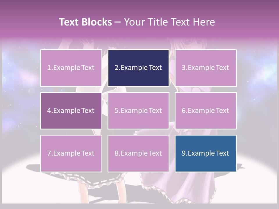 A Couple Of Women Standing Next To Each Other PowerPoint Template