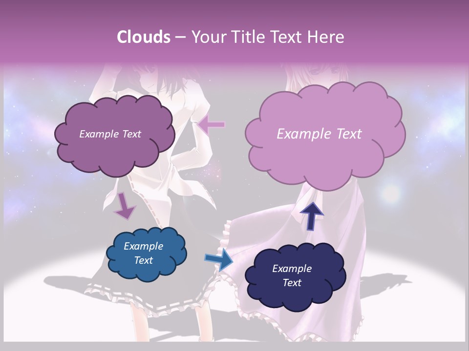 A Couple Of Women Standing Next To Each Other PowerPoint Template