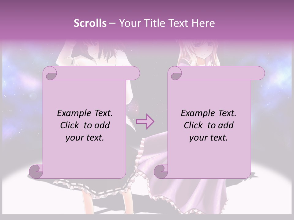 A Couple Of Women Standing Next To Each Other PowerPoint Template