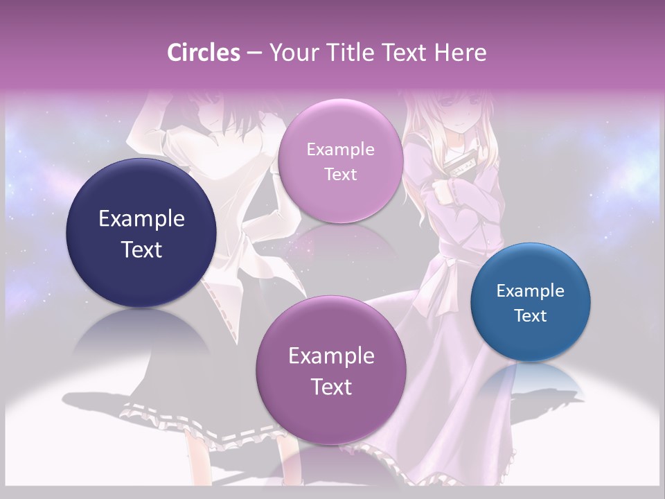 A Couple Of Women Standing Next To Each Other PowerPoint Template