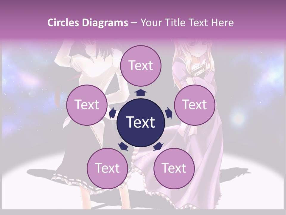 A Couple Of Women Standing Next To Each Other PowerPoint Template