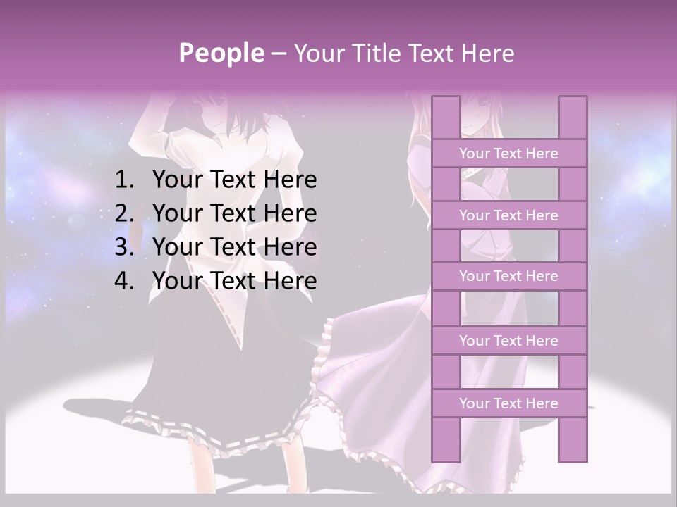 A Couple Of Women Standing Next To Each Other PowerPoint Template