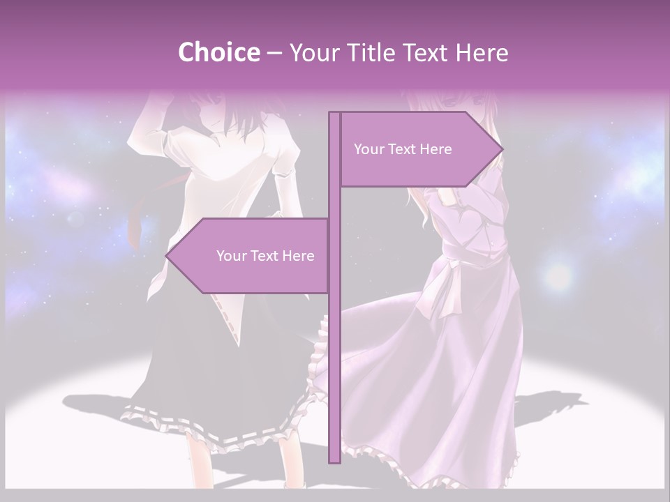 A Couple Of Women Standing Next To Each Other PowerPoint Template