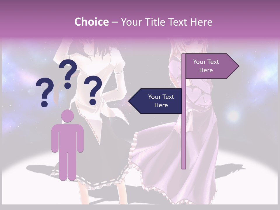 A Couple Of Women Standing Next To Each Other PowerPoint Template