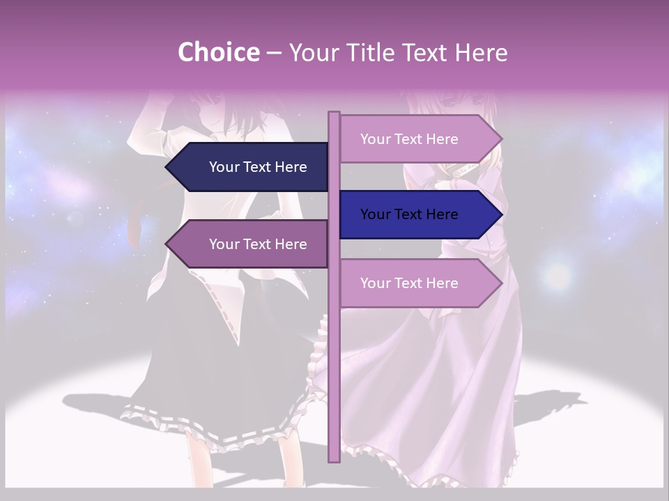 A Couple Of Women Standing Next To Each Other PowerPoint Template