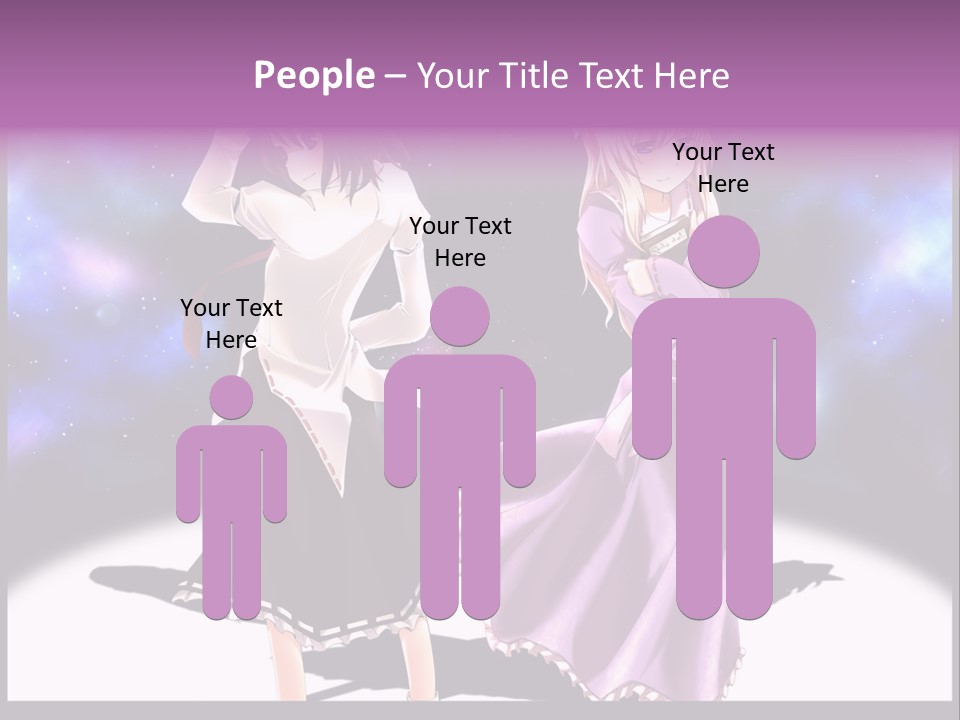 A Couple Of Women Standing Next To Each Other PowerPoint Template