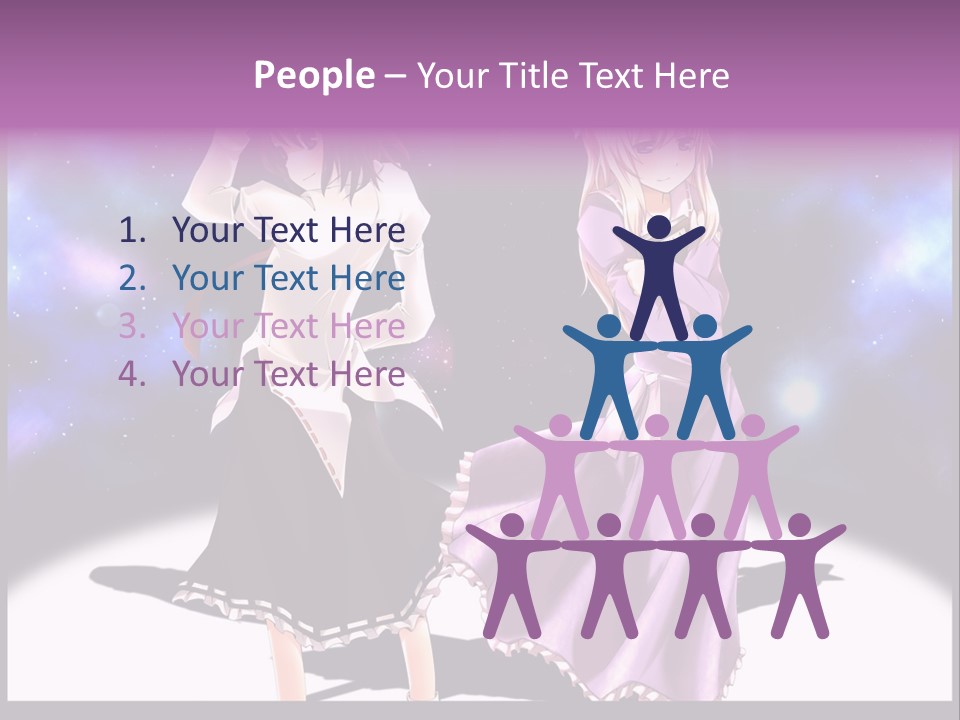 A Couple Of Women Standing Next To Each Other PowerPoint Template