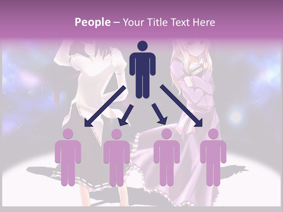 A Couple Of Women Standing Next To Each Other PowerPoint Template