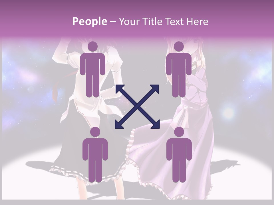 A Couple Of Women Standing Next To Each Other PowerPoint Template