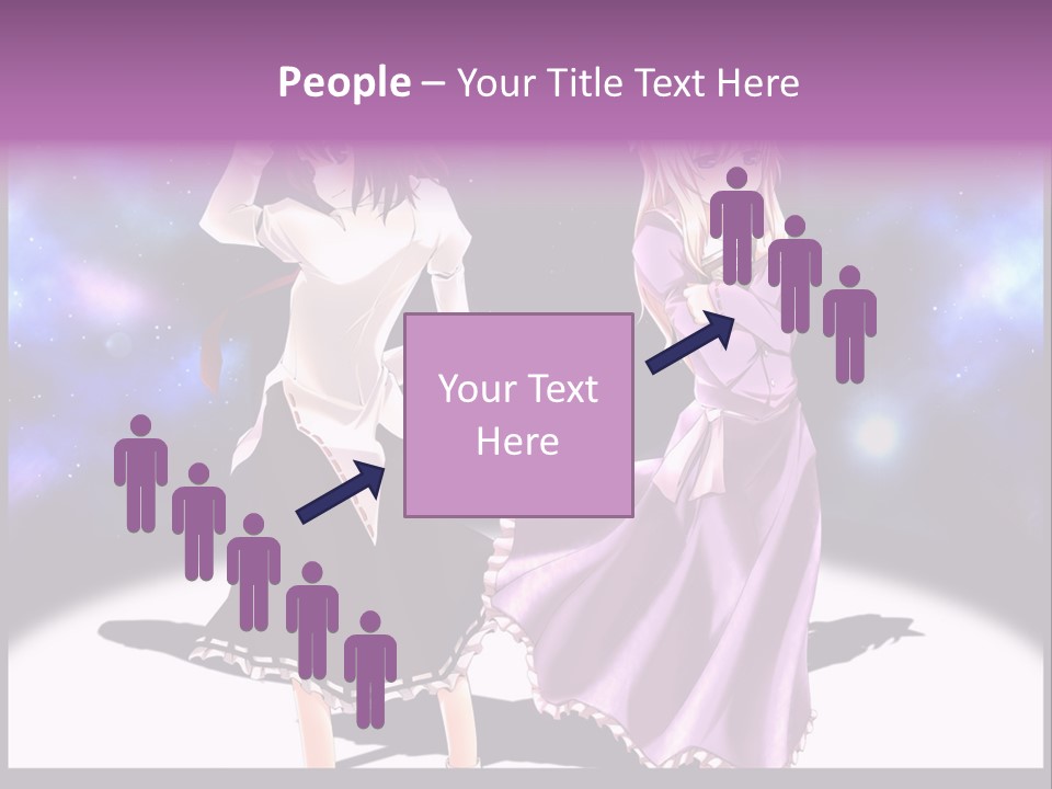 A Couple Of Women Standing Next To Each Other PowerPoint Template