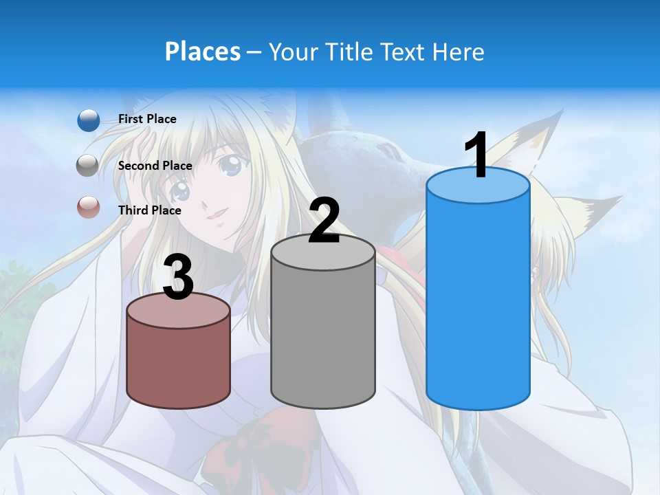 A Couple Of Anime Girls Sitting Next To Each Other PowerPoint Template