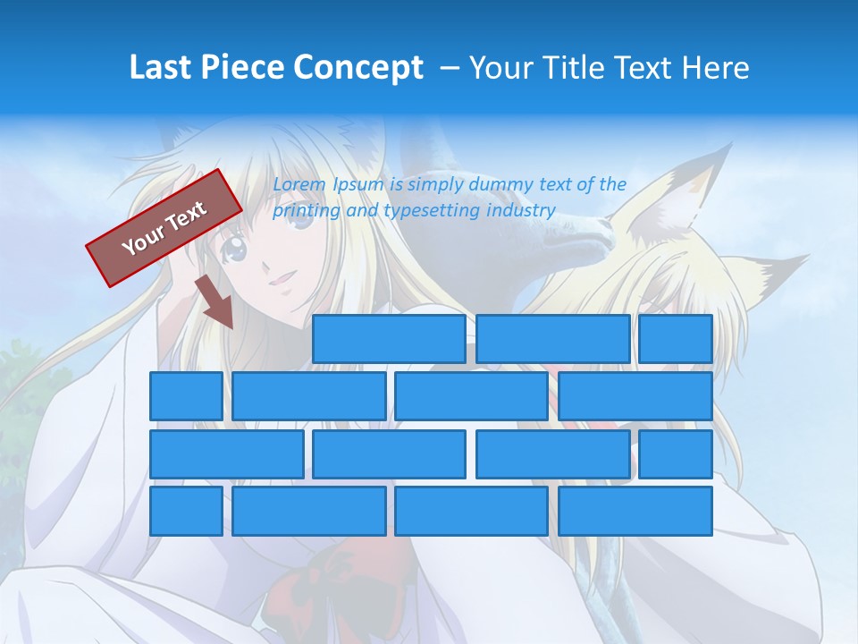 A Couple Of Anime Girls Sitting Next To Each Other PowerPoint Template