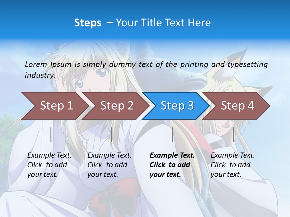 A Couple Of Anime Girls Sitting Next To Each Other PowerPoint Template