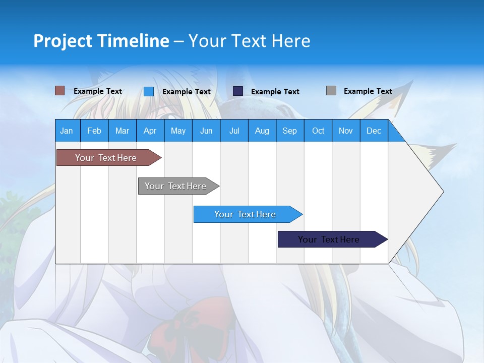 A Couple Of Anime Girls Sitting Next To Each Other PowerPoint Template