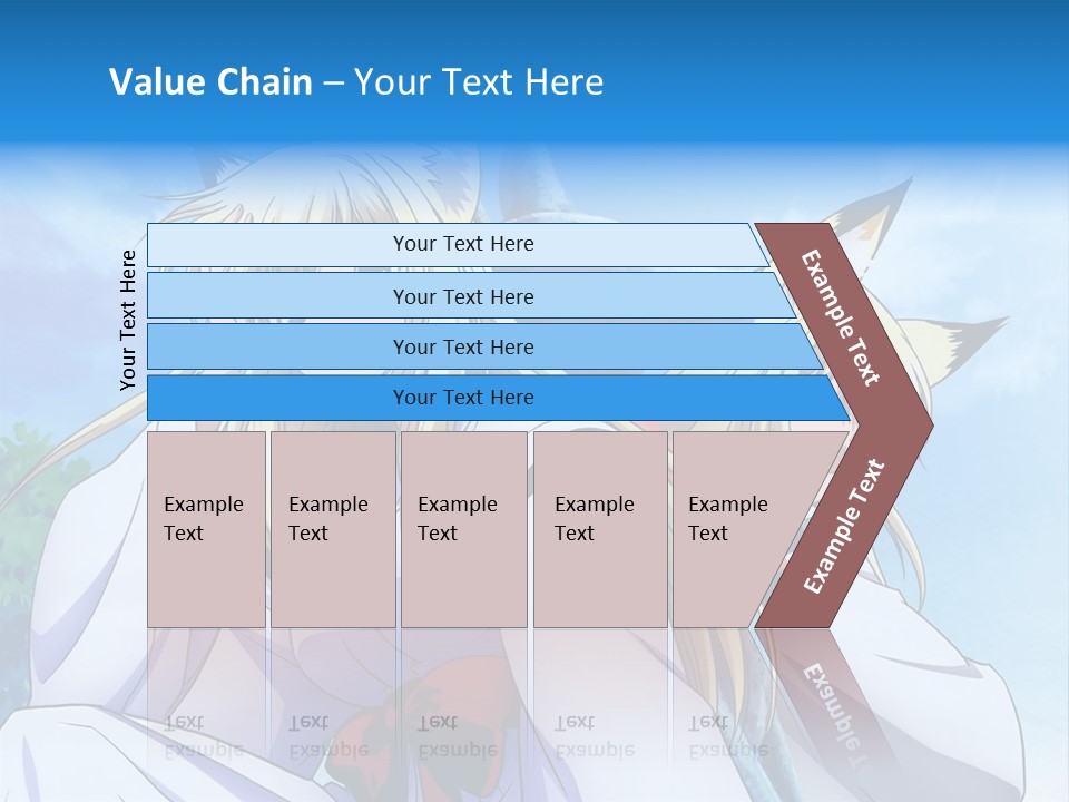 A Couple Of Anime Girls Sitting Next To Each Other PowerPoint Template