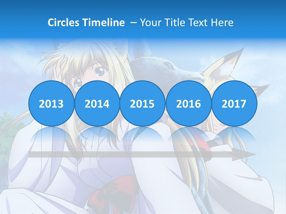 A Couple Of Anime Girls Sitting Next To Each Other PowerPoint Template