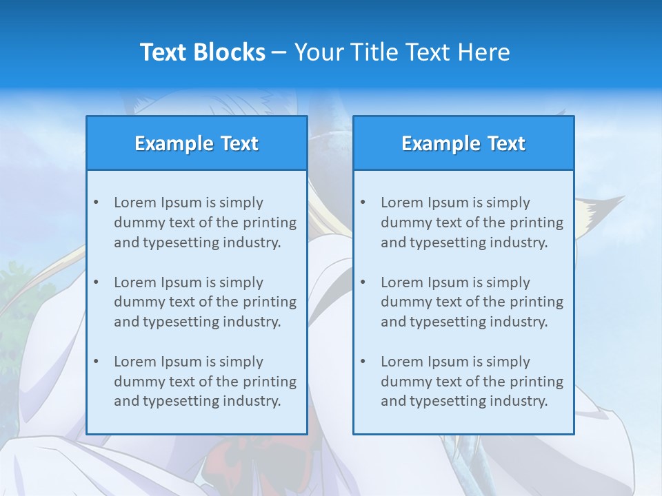 A Couple Of Anime Girls Sitting Next To Each Other PowerPoint Template