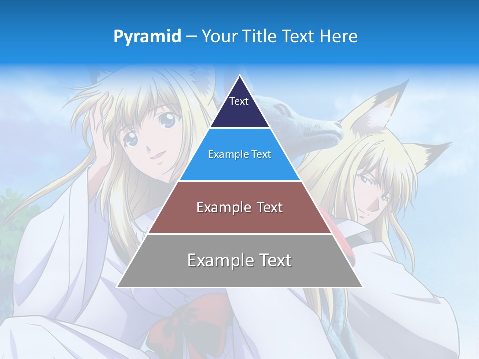 A Couple Of Anime Girls Sitting Next To Each Other PowerPoint Template