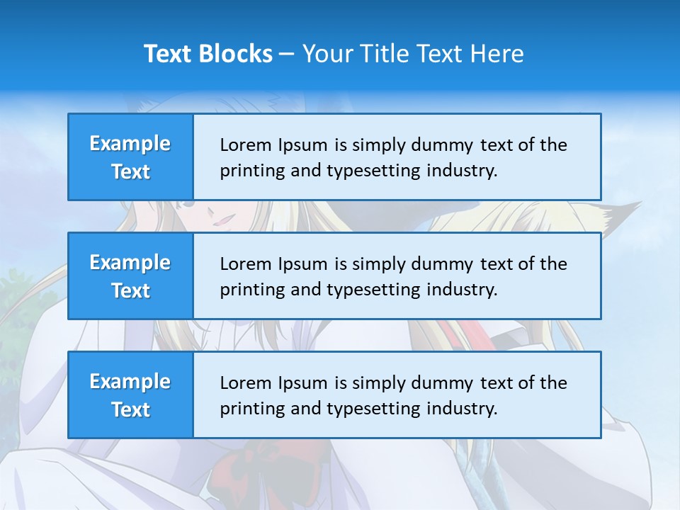 A Couple Of Anime Girls Sitting Next To Each Other PowerPoint Template