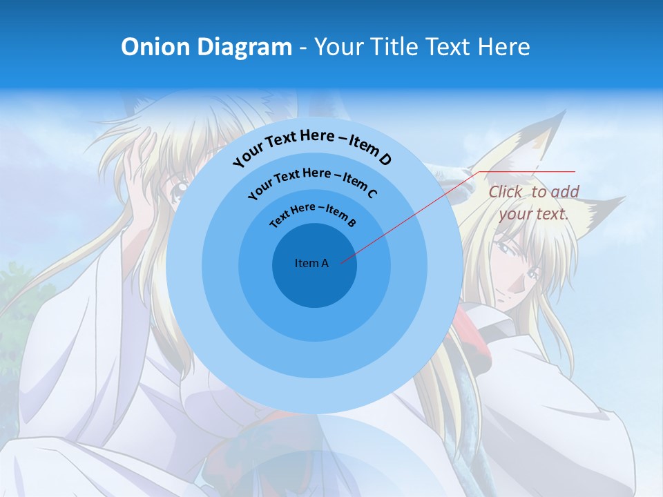 A Couple Of Anime Girls Sitting Next To Each Other PowerPoint Template