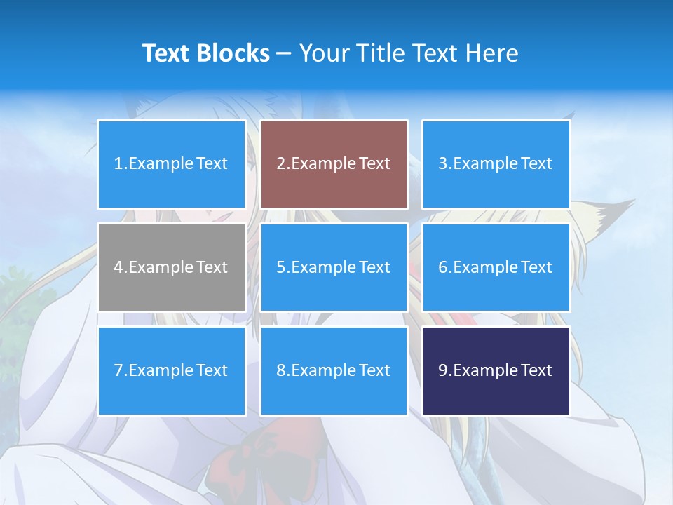 A Couple Of Anime Girls Sitting Next To Each Other PowerPoint Template