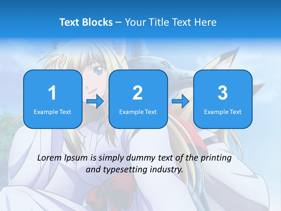 A Couple Of Anime Girls Sitting Next To Each Other PowerPoint Template