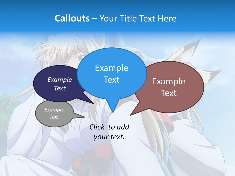 A Couple Of Anime Girls Sitting Next To Each Other PowerPoint Template