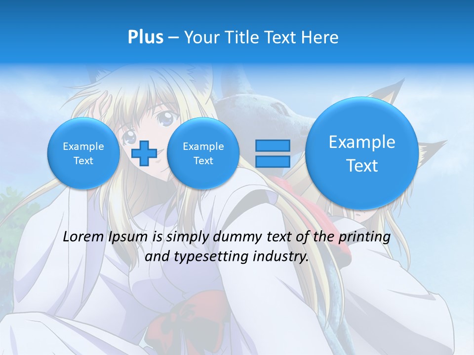 A Couple Of Anime Girls Sitting Next To Each Other PowerPoint Template