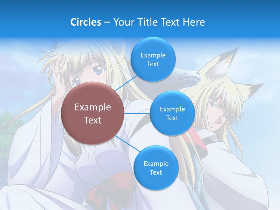 A Couple Of Anime Girls Sitting Next To Each Other PowerPoint Template