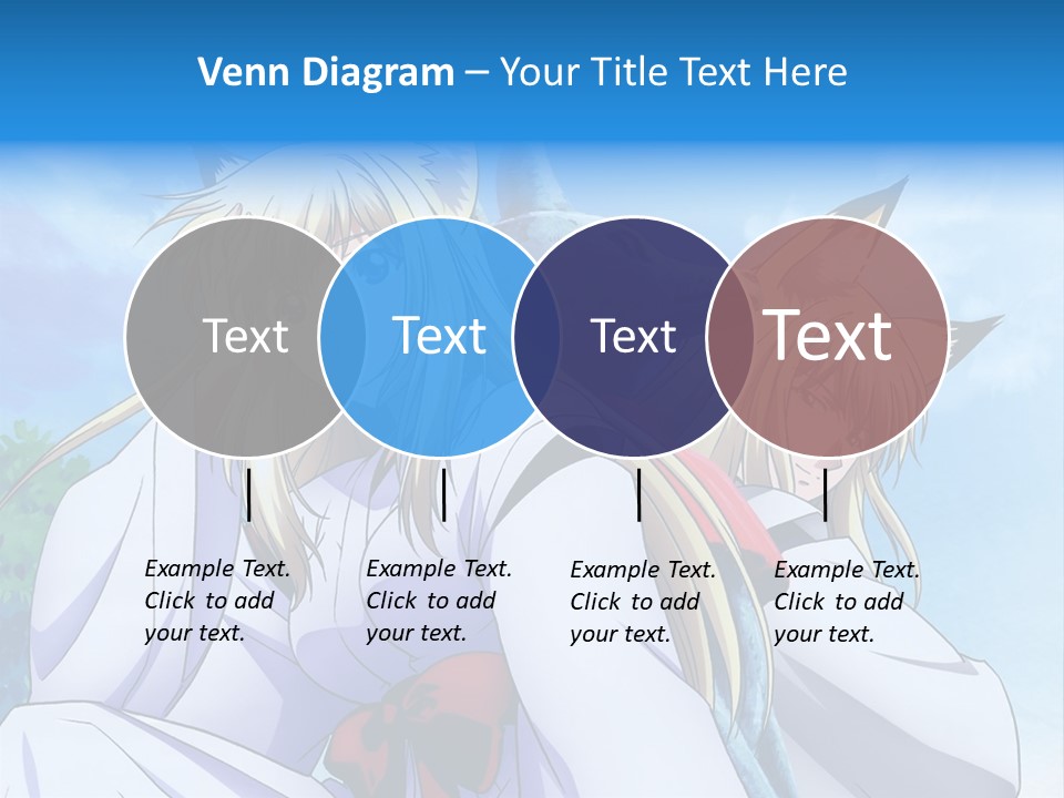 A Couple Of Anime Girls Sitting Next To Each Other PowerPoint Template