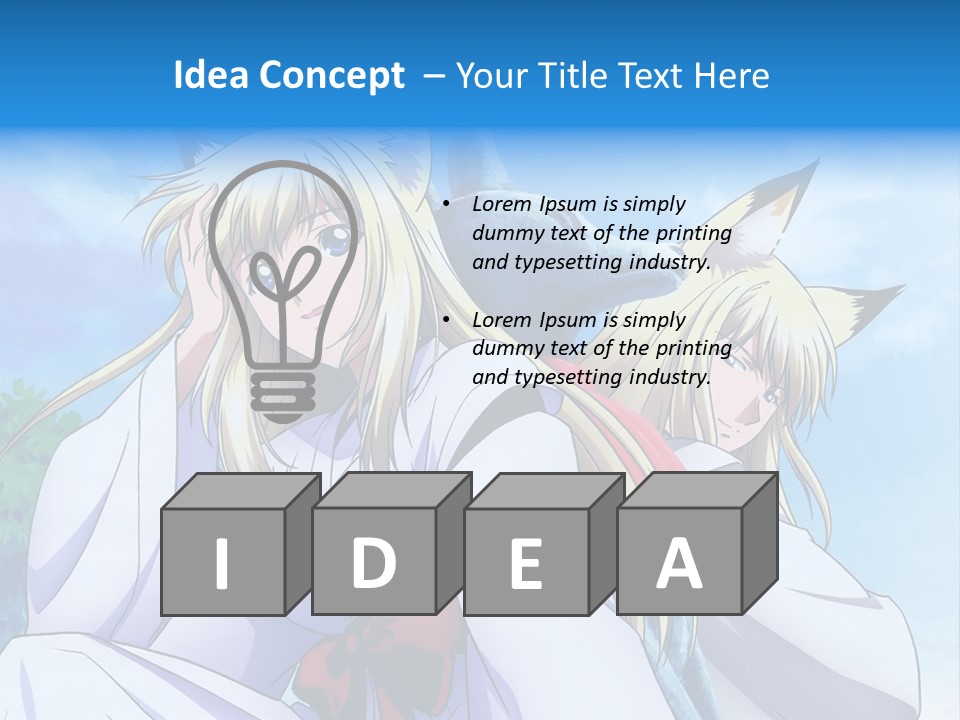 A Couple Of Anime Girls Sitting Next To Each Other PowerPoint Template