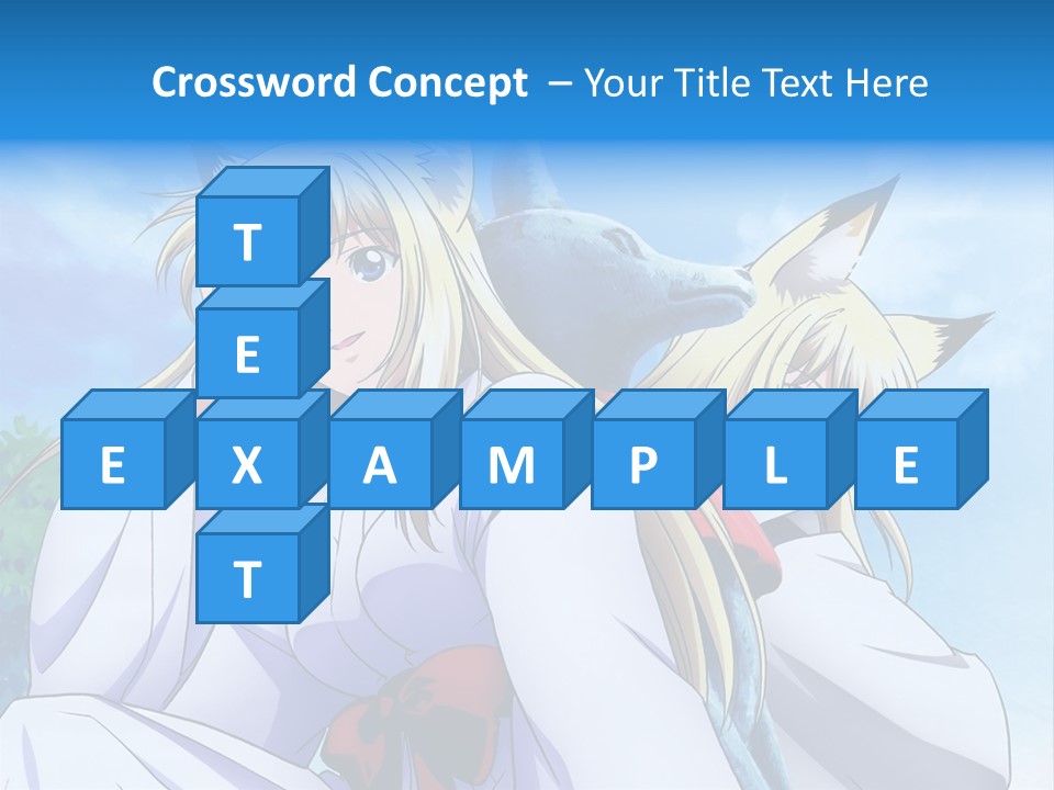 A Couple Of Anime Girls Sitting Next To Each Other PowerPoint Template