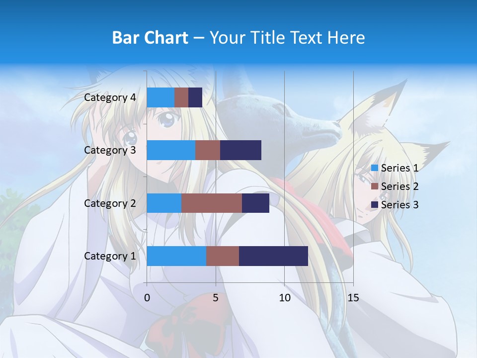 A Couple Of Anime Girls Sitting Next To Each Other PowerPoint Template