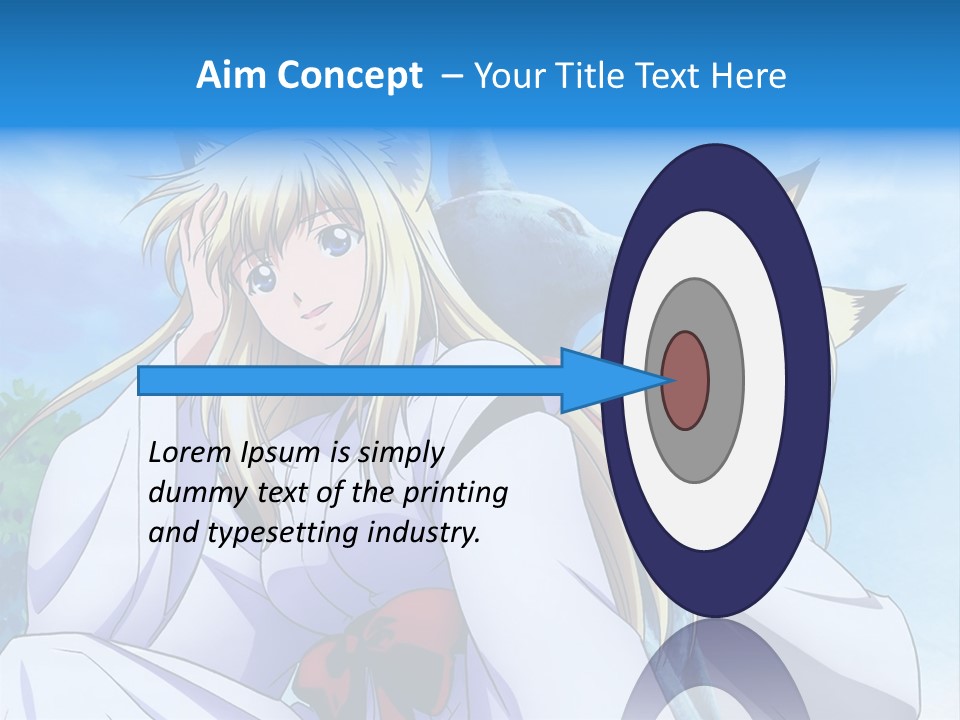 A Couple Of Anime Girls Sitting Next To Each Other PowerPoint Template