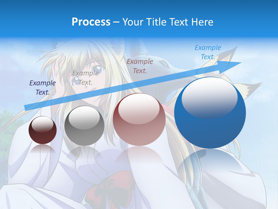 A Couple Of Anime Girls Sitting Next To Each Other PowerPoint Template