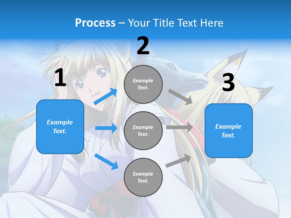 A Couple Of Anime Girls Sitting Next To Each Other PowerPoint Template