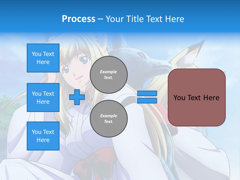 A Couple Of Anime Girls Sitting Next To Each Other PowerPoint Template