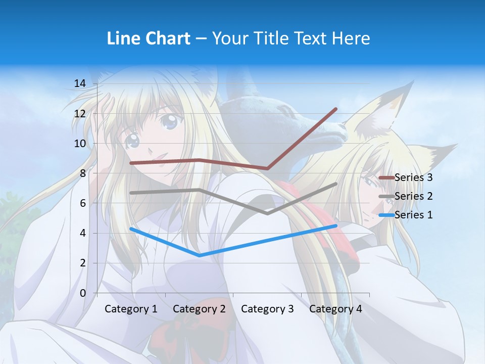 A Couple Of Anime Girls Sitting Next To Each Other PowerPoint Template