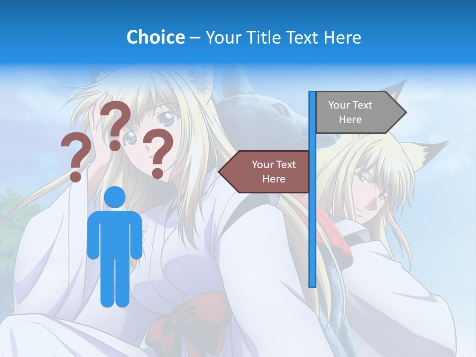 A Couple Of Anime Girls Sitting Next To Each Other PowerPoint Template