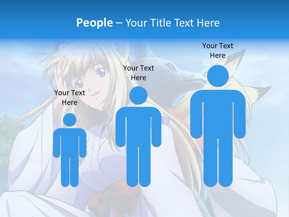 A Couple Of Anime Girls Sitting Next To Each Other PowerPoint Template