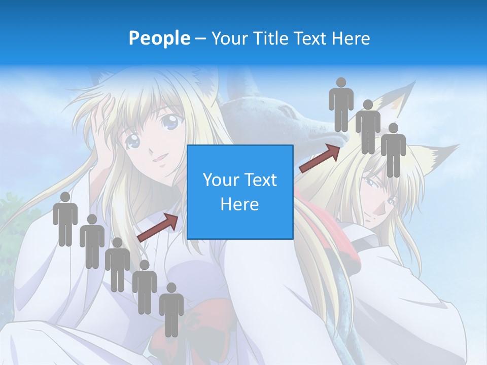 A Couple Of Anime Girls Sitting Next To Each Other PowerPoint Template